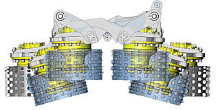 Advantageous two-roller feed